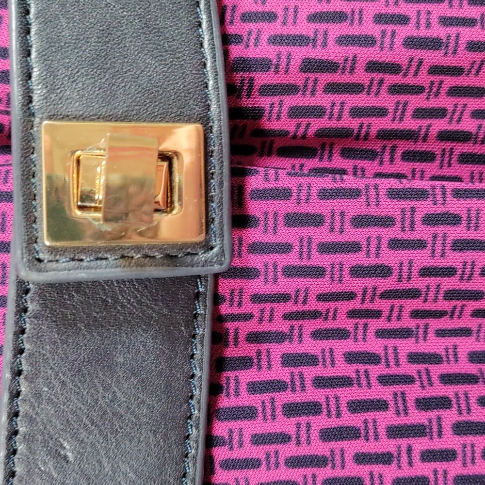 Tory Burch Purple Midi Shirt Dress with Black Belt - Size XS - Picture 10 of 15